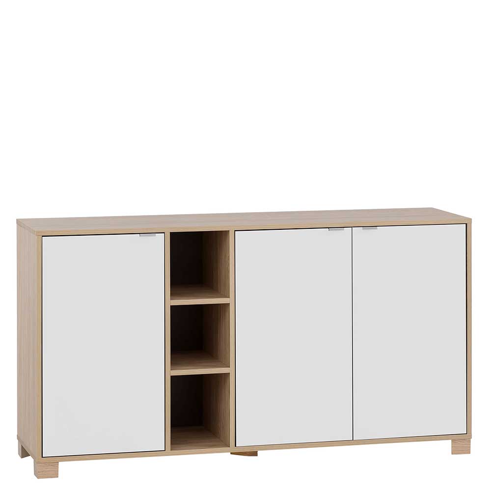 Sideboard mit drei Türen & drei Fächern - 145x78x39 - Castagno