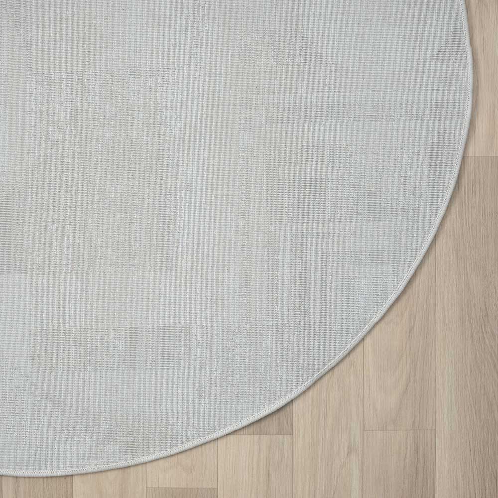 120 cm runder Teppich gemustert - Anika