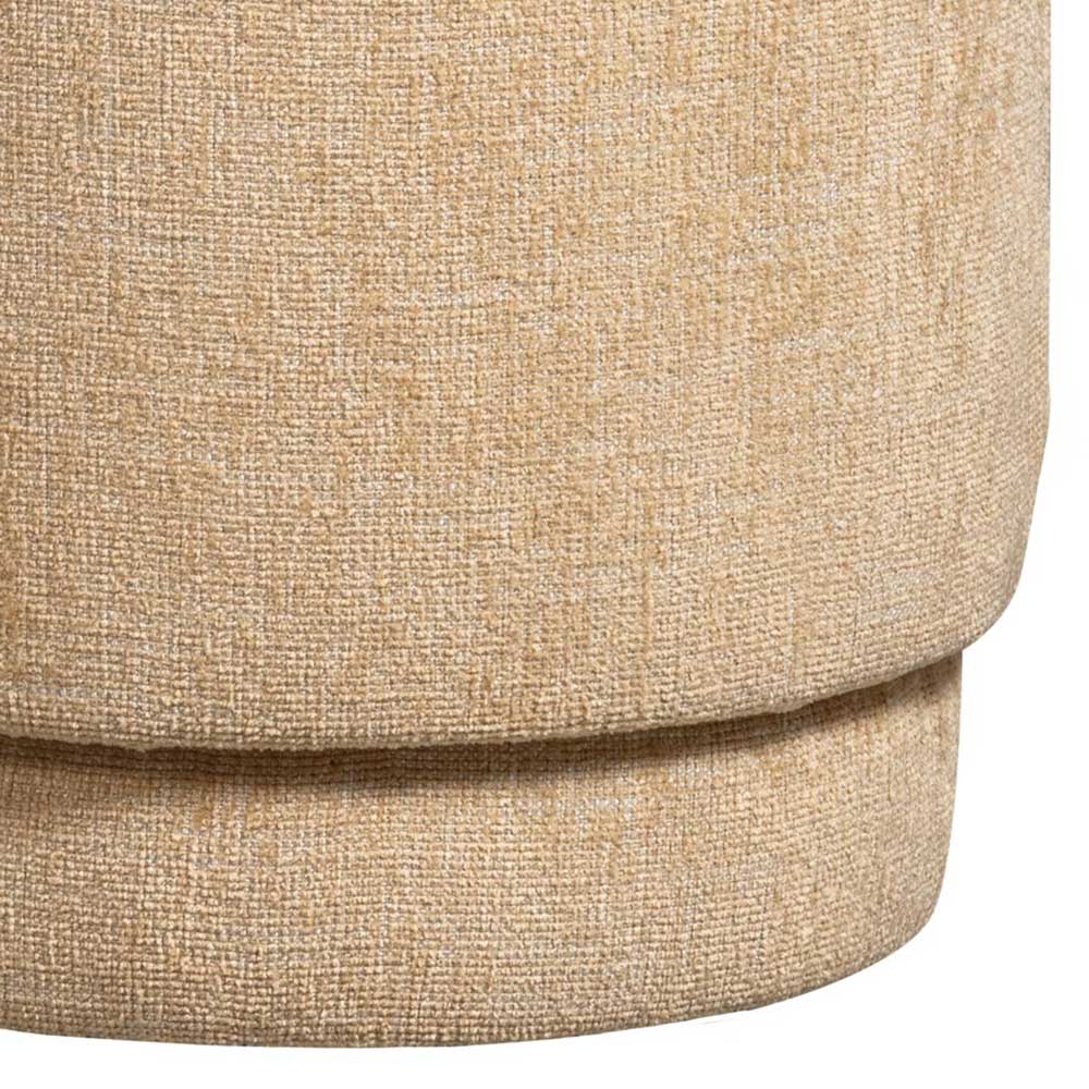 45 cm hoher Hocker in Champagner Chenille - Fakoa