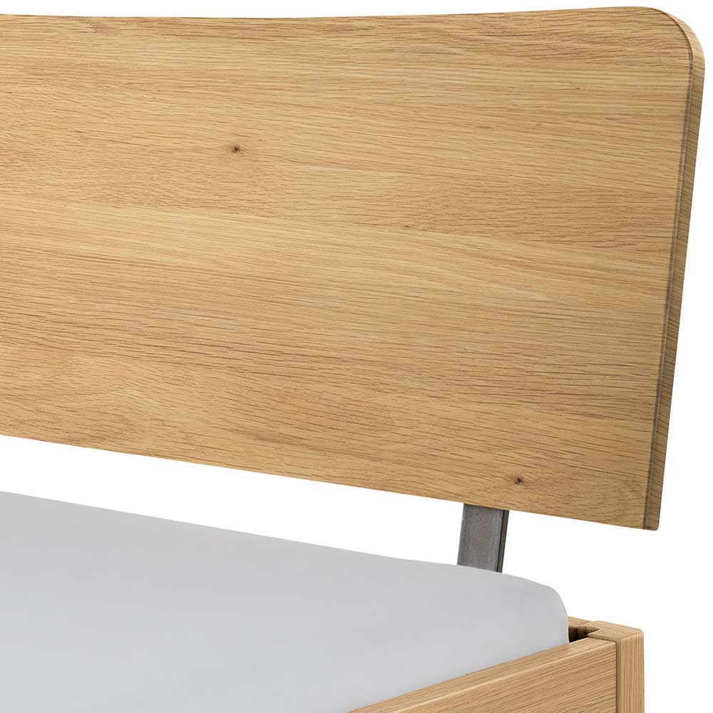 Design Bett aus hell geölter Eiche - Promenada