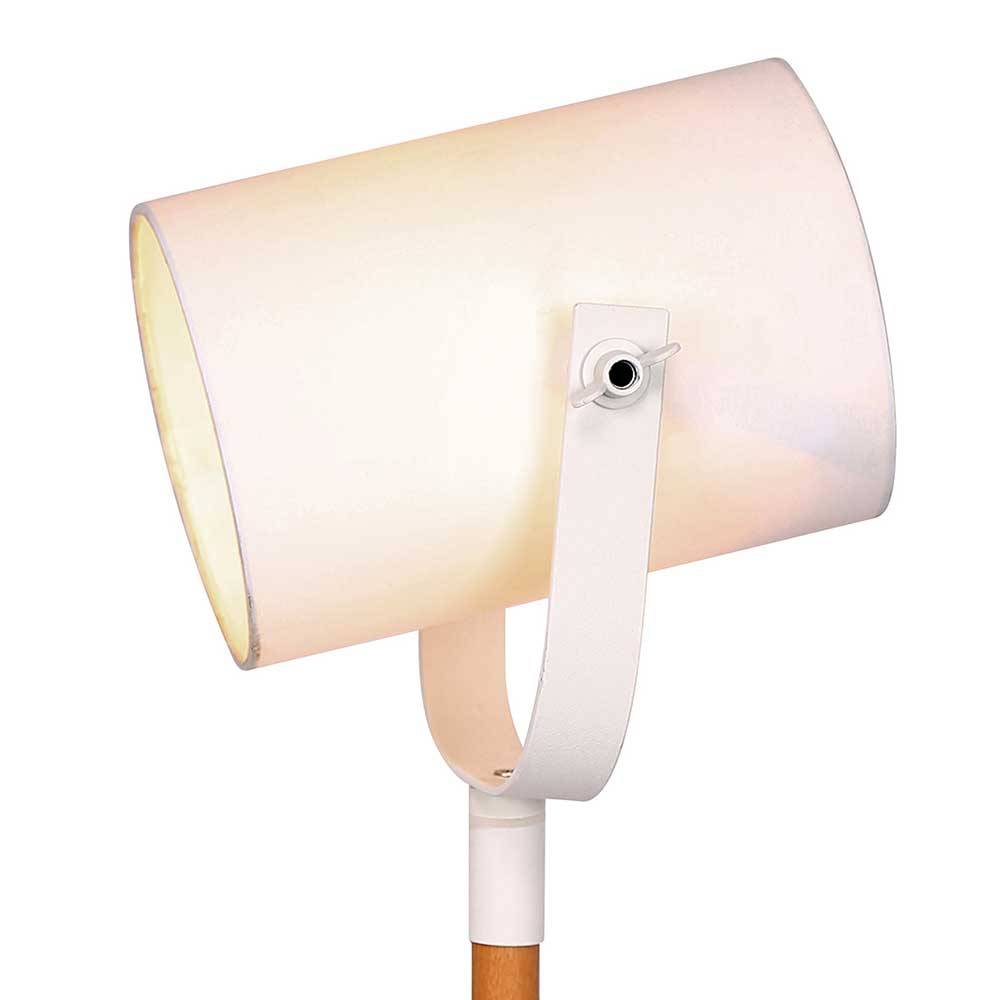 Skandi Tischlampe in Weiß mit Natur - Nantou