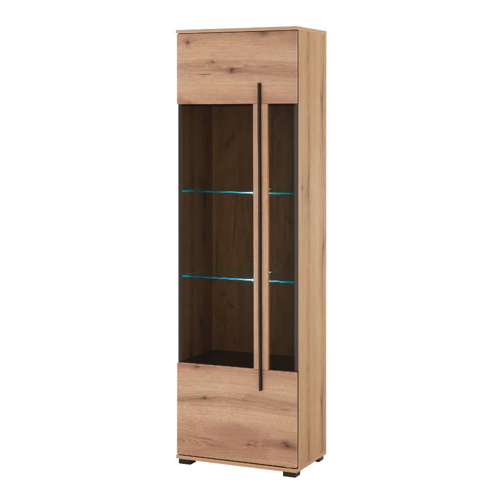 Vitrinenkombination und Wandboard Set - Brocus (vierteilig)