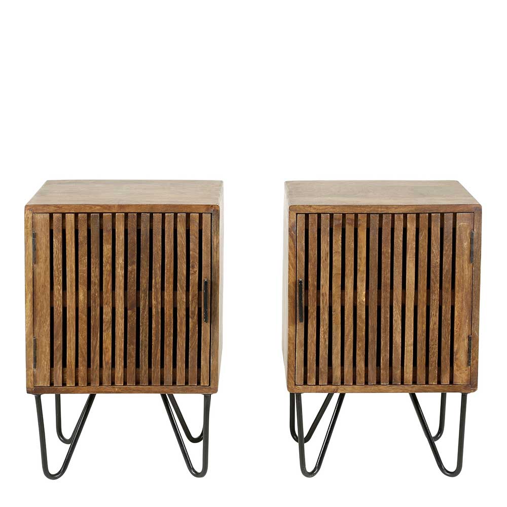 Nachtschränke aus Mangoholz - Baina (2er Set)