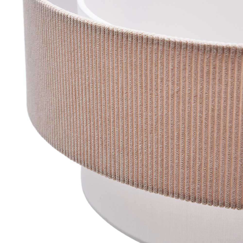 Retro Pendelleuchte in Beige Cord - Emirello