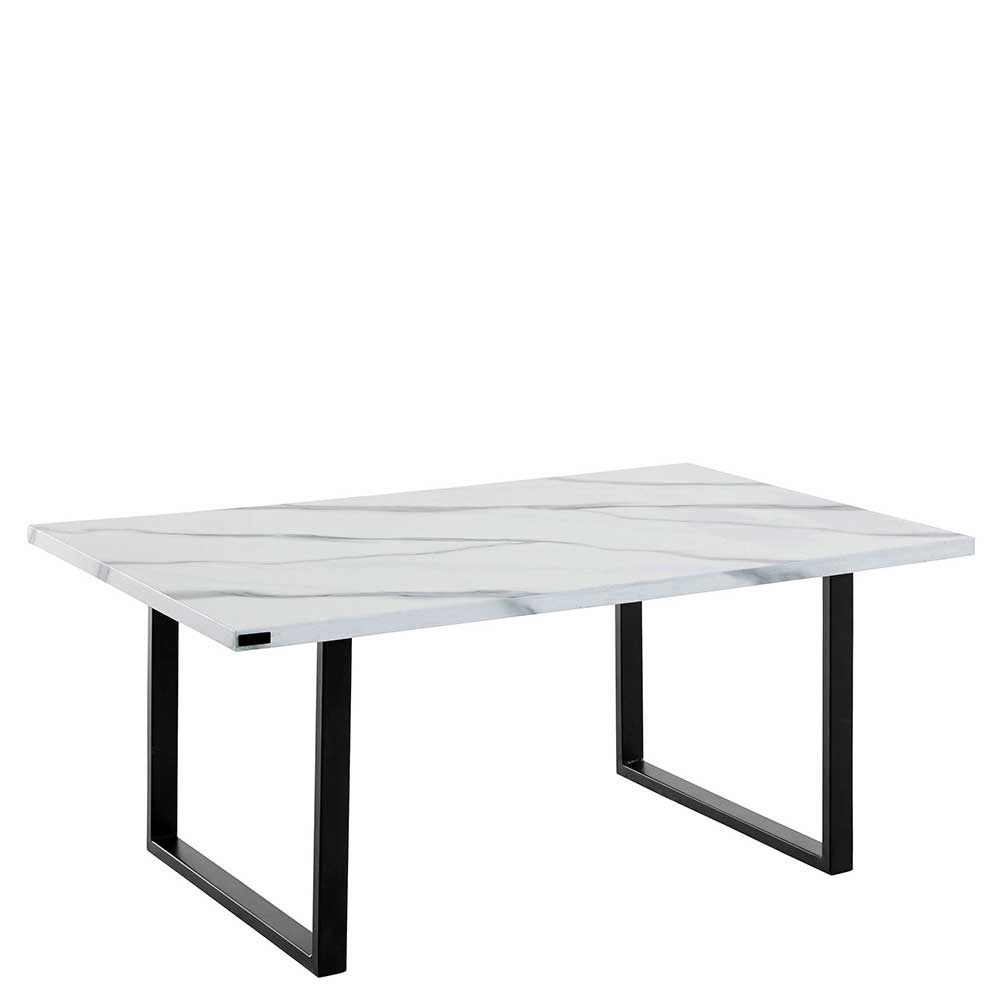 Wohnzimmer Tisch in Marmor Optik Weiß-Grau - Katris