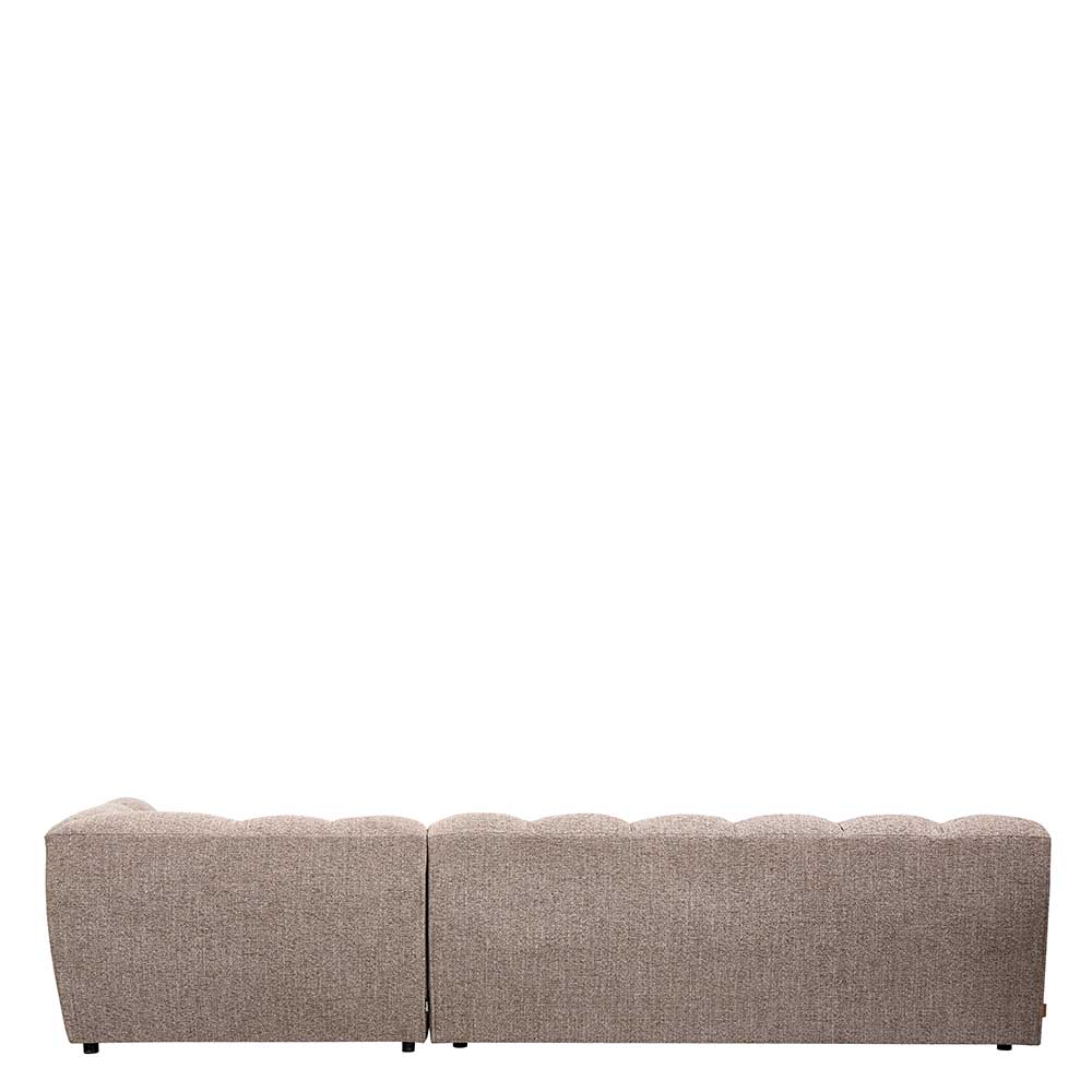 Scandi Ecksofa in Hellbraun meliert - Niklai