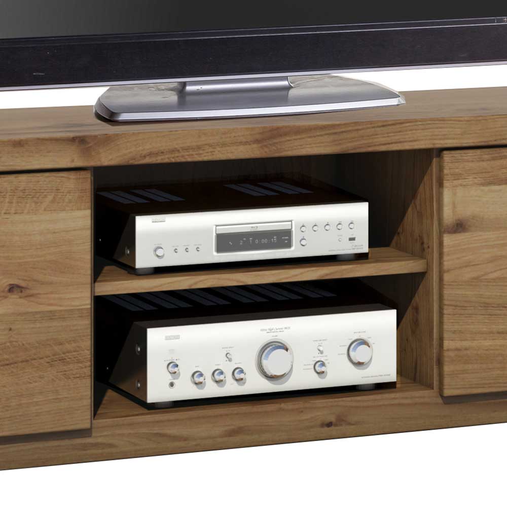 Holz Fernseher Unterschrank aus Wildeiche - Maila