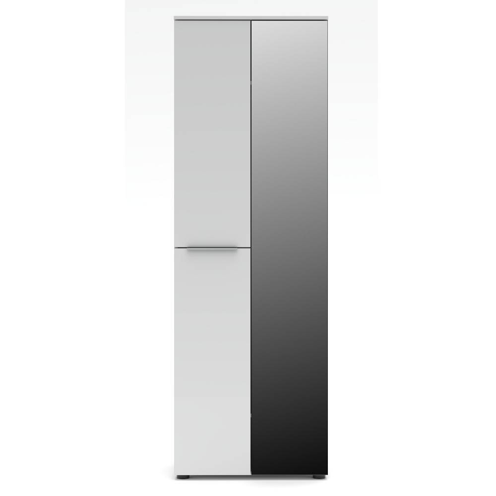 65cm breiter Garderobenschrank in Weiß - Romina