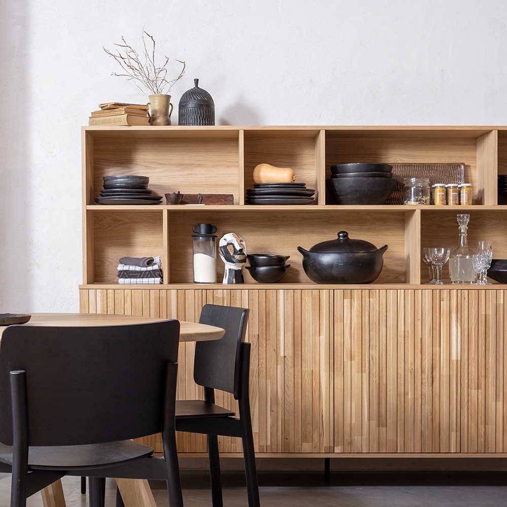 Wohnzimmerschrank mit 4 Türen & 7 Fächern - Cegrada