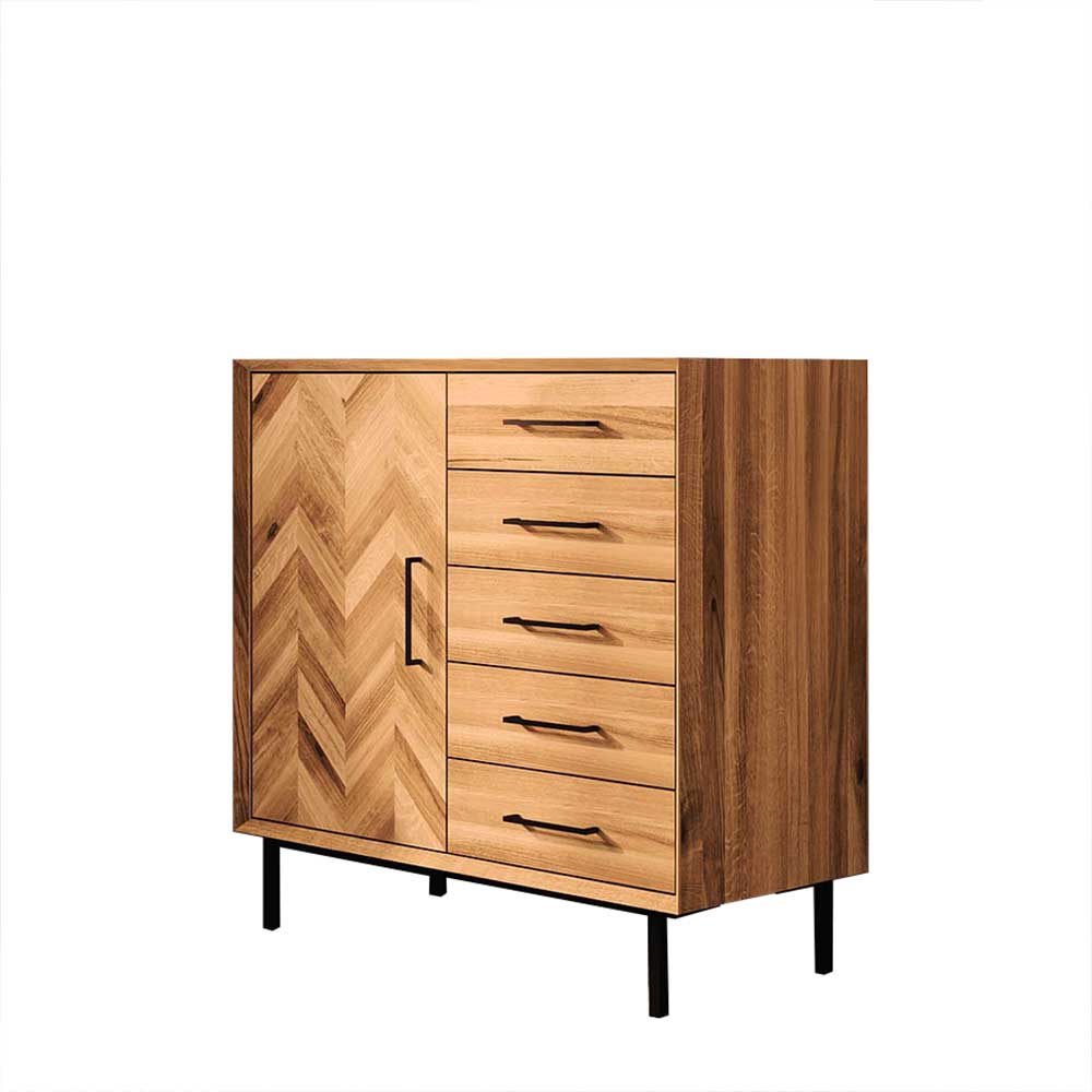 97x95x45 Kommode mit fünf Schubladen & Tür - Kerfa I