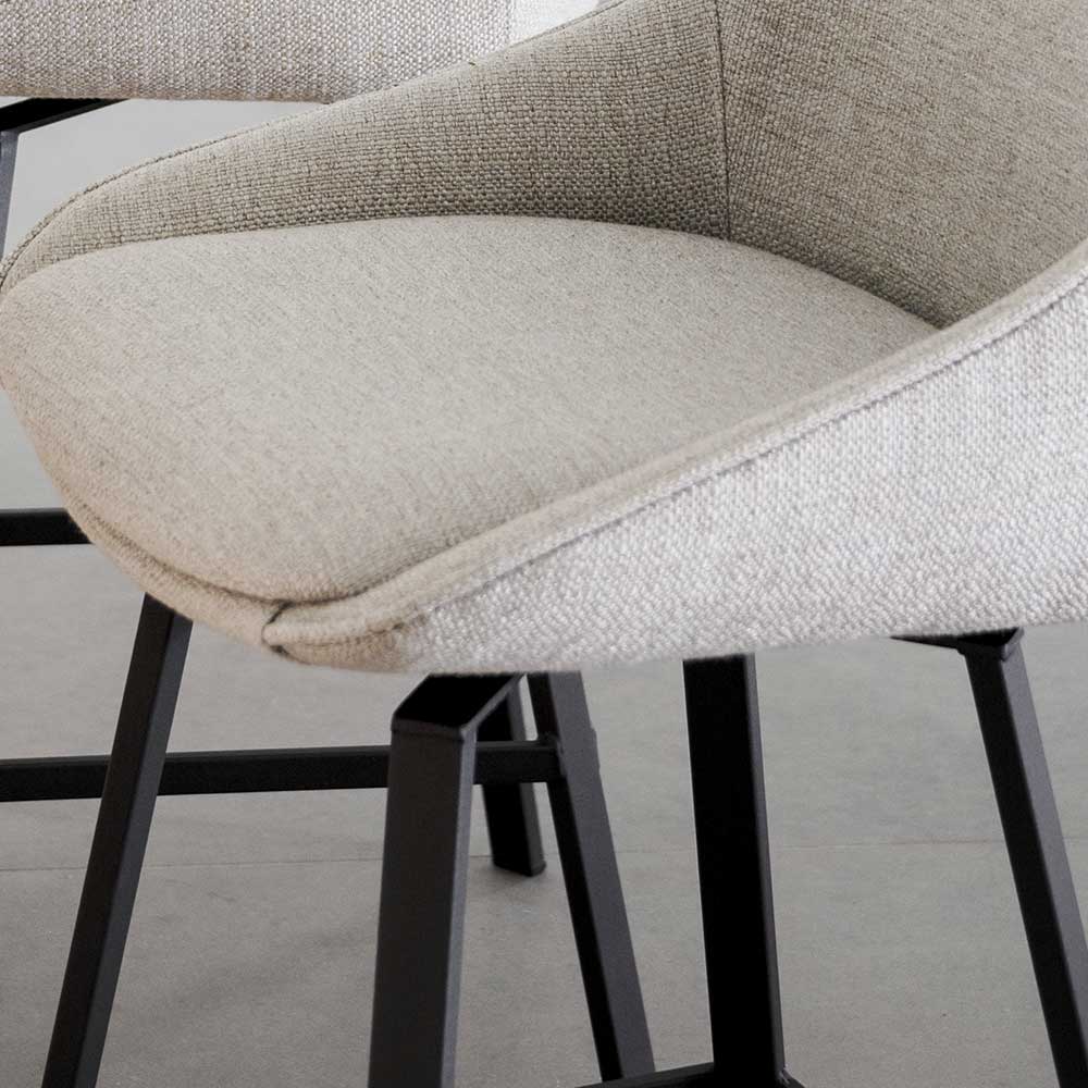 Drehbare Barstühle in Beige - Taja (2er Set)