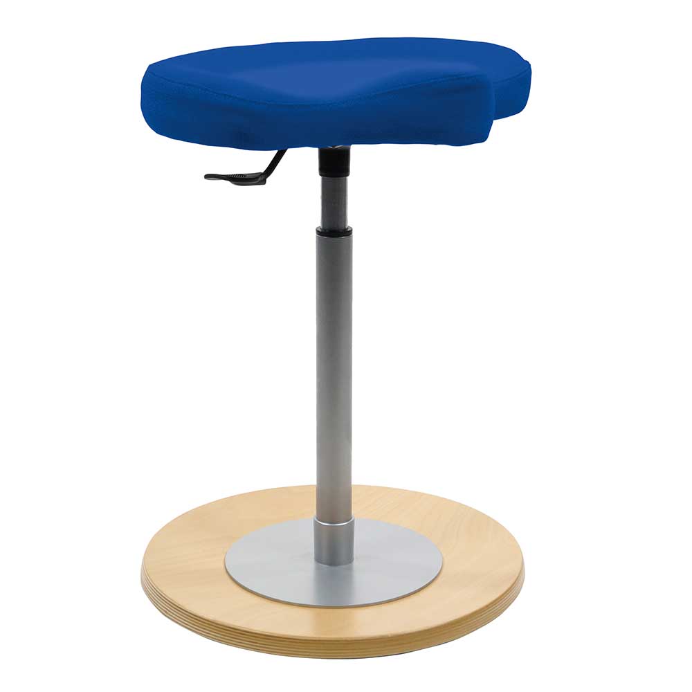Schreibtisch Hocker in Blau Stoff - Morsina