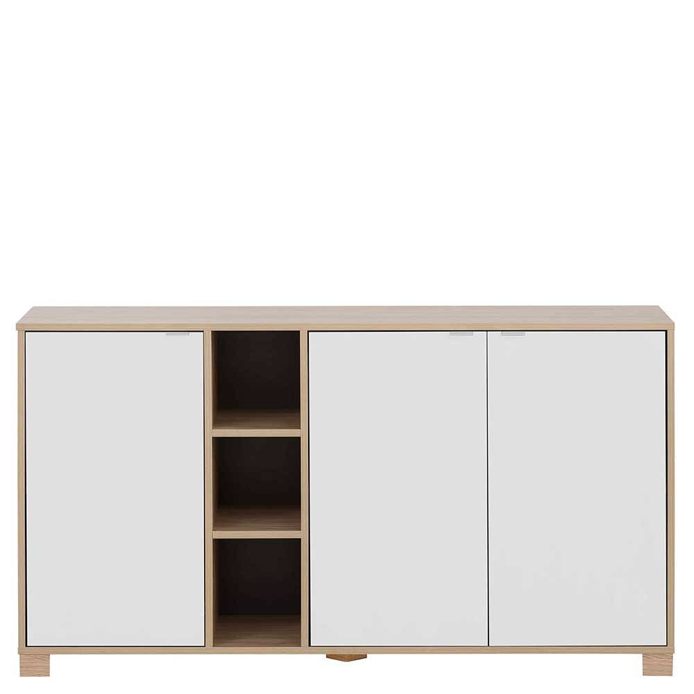 Sideboard mit drei Türen & drei Fächern - 145x78x39 - Castagno