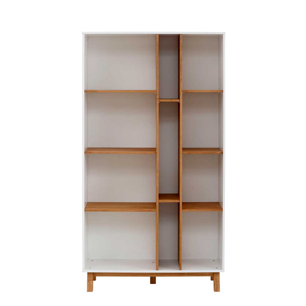 Skandi Design Regal in Weiß und Kiefer Natur - Aglio