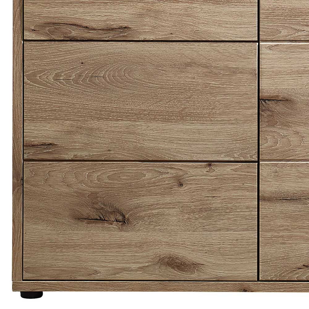 185cm breites Sideboard in Wildeiche Holzdekor - Zelio