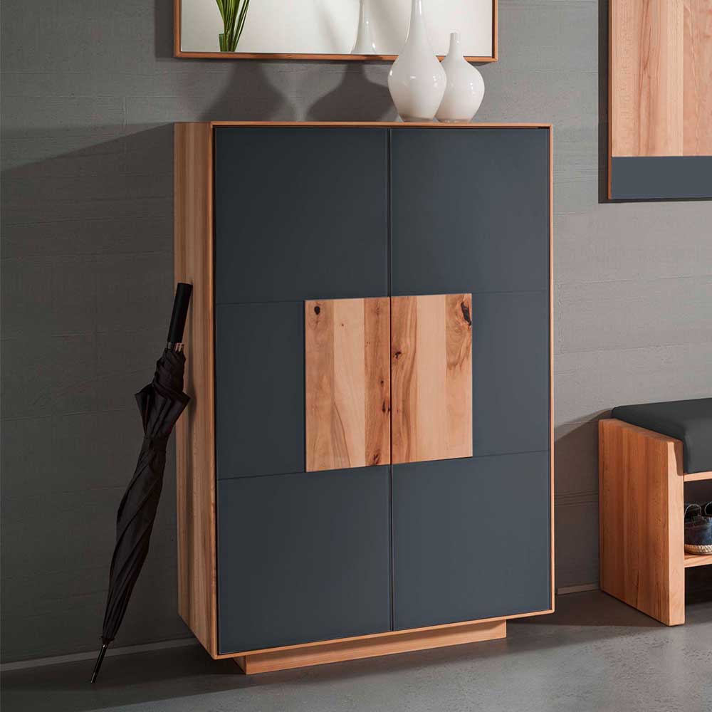 72x112 Schuhschrank aus Glas Anthrazit - Mandrey