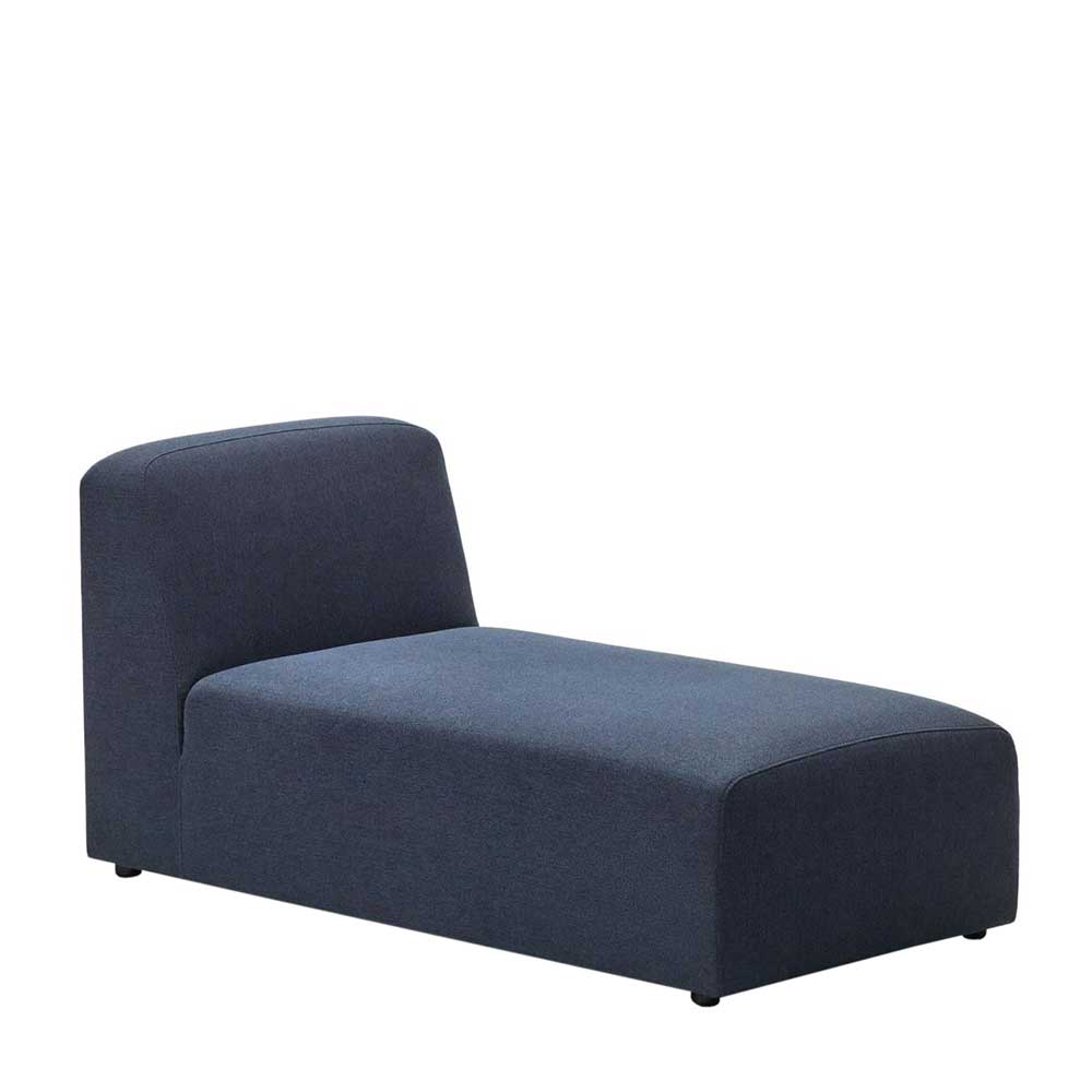 Dunkelblaue Stoff Chaiselongue als Modulsofa für das Wohnzimmer – Fouzi