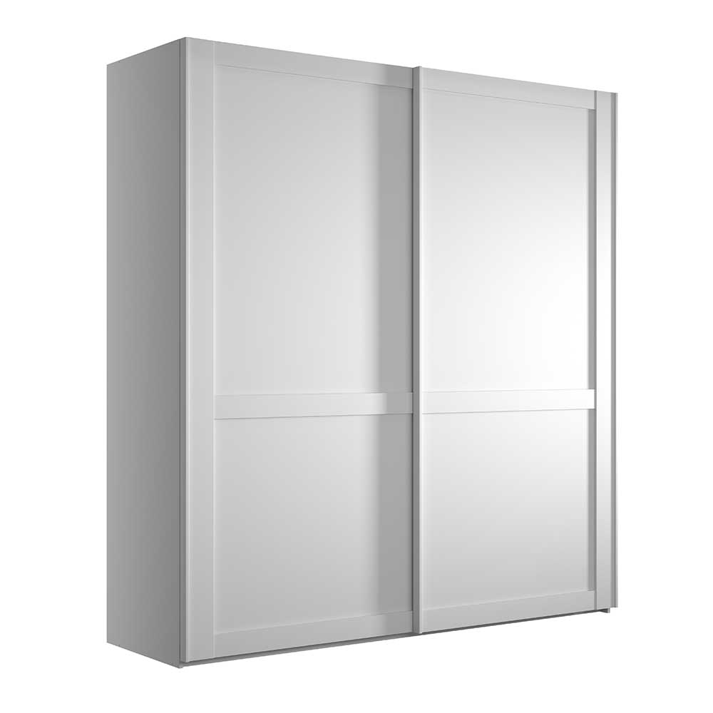 Modern Country Schwebetüren-Schrank in Weiß - Flinn