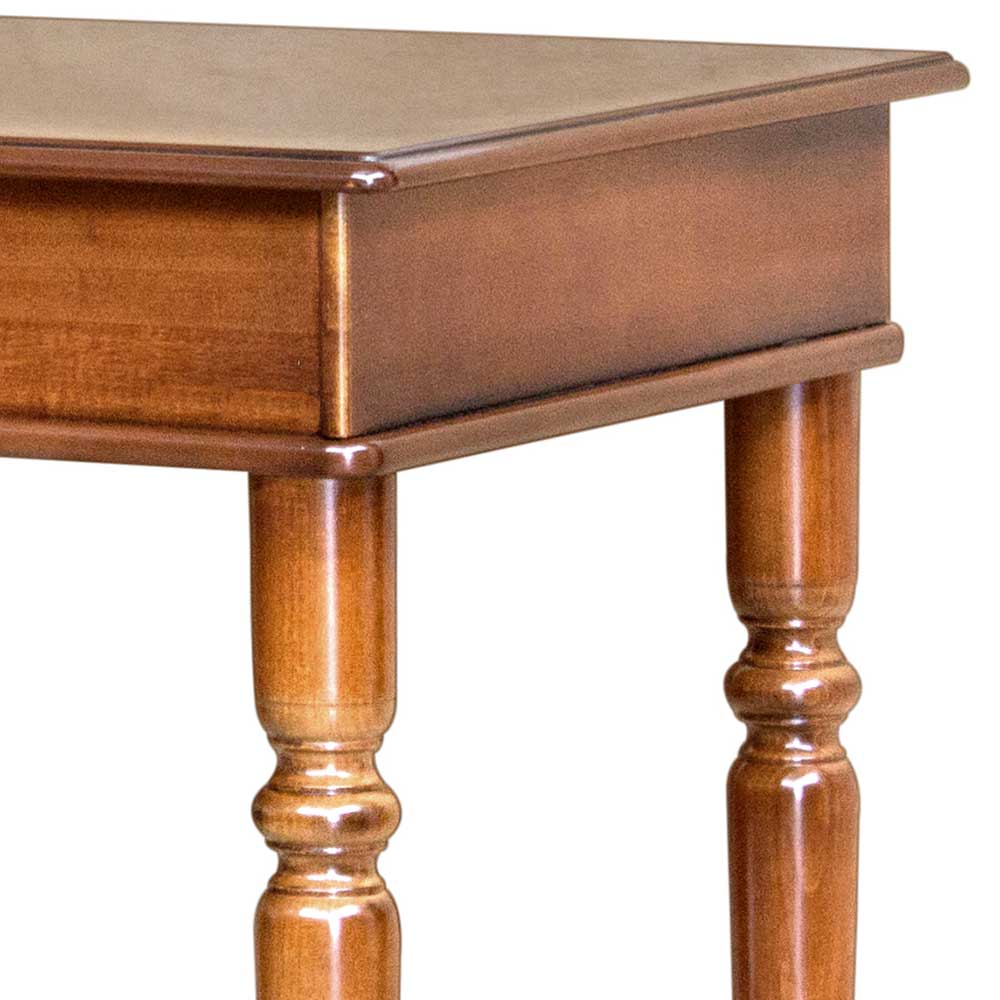 Klassischer Schreibtisch aus Holz mit gedrechselten Beinen und eleganter Tischplatte – Kimms