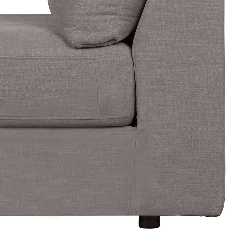 Modulsofa Einsitzer in Grau Stoff - Gregg