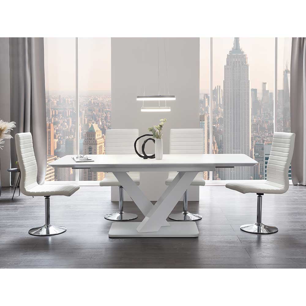 Moderne Esszimmer Gruppe in Weiß - Colosses (fünfteilig)