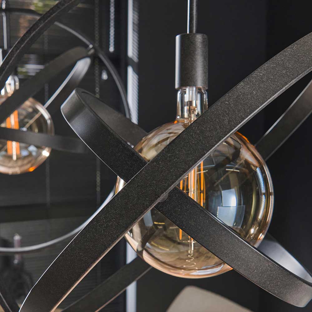 2-flammige Design Hängeleuchte aus Metall - Salines