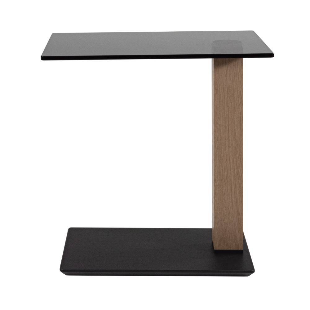 Design-Anstelltisch mit Rauchglas-Platte - Estravo