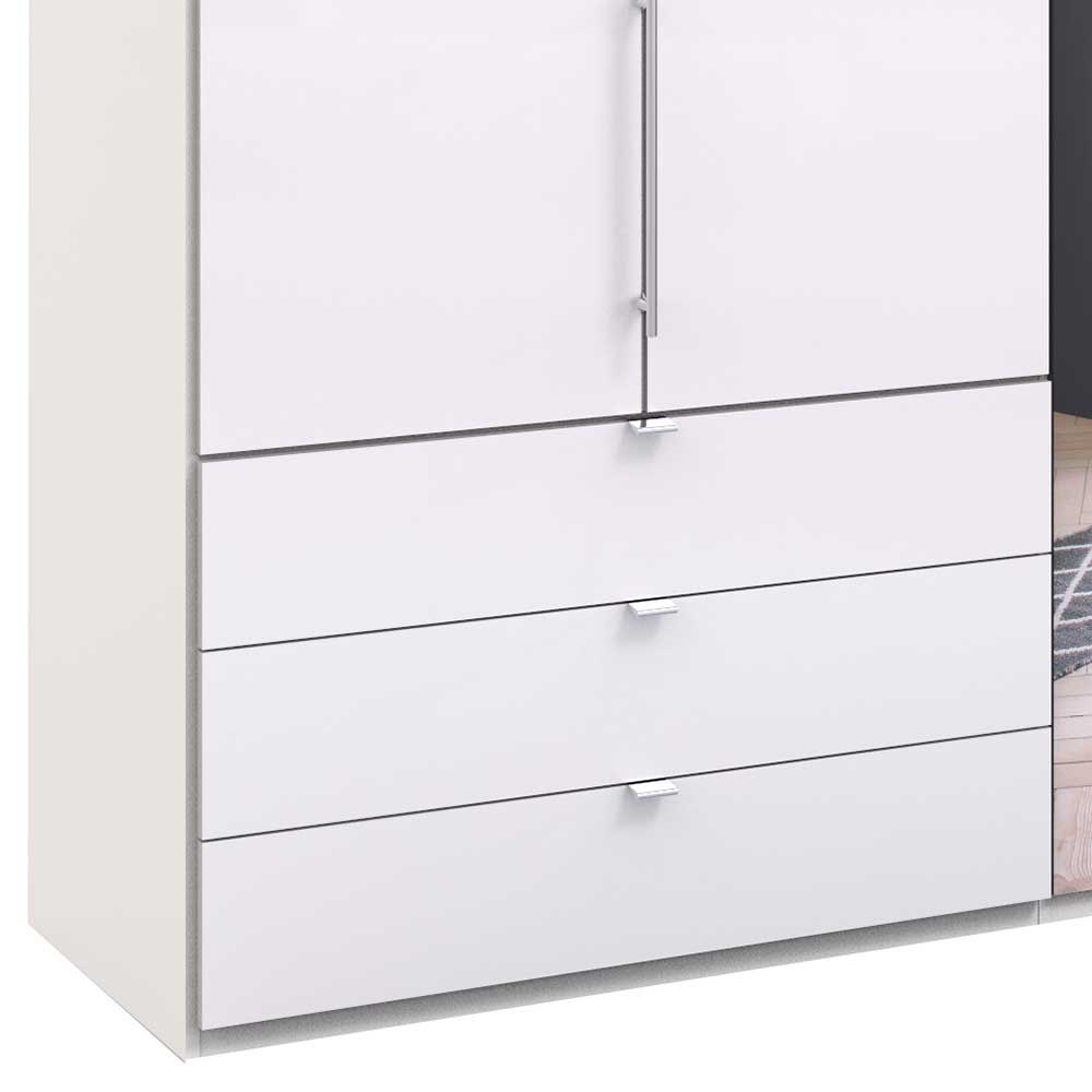 Schlafzimmer Schrank mit Falttüren in Weiß - Dolienca