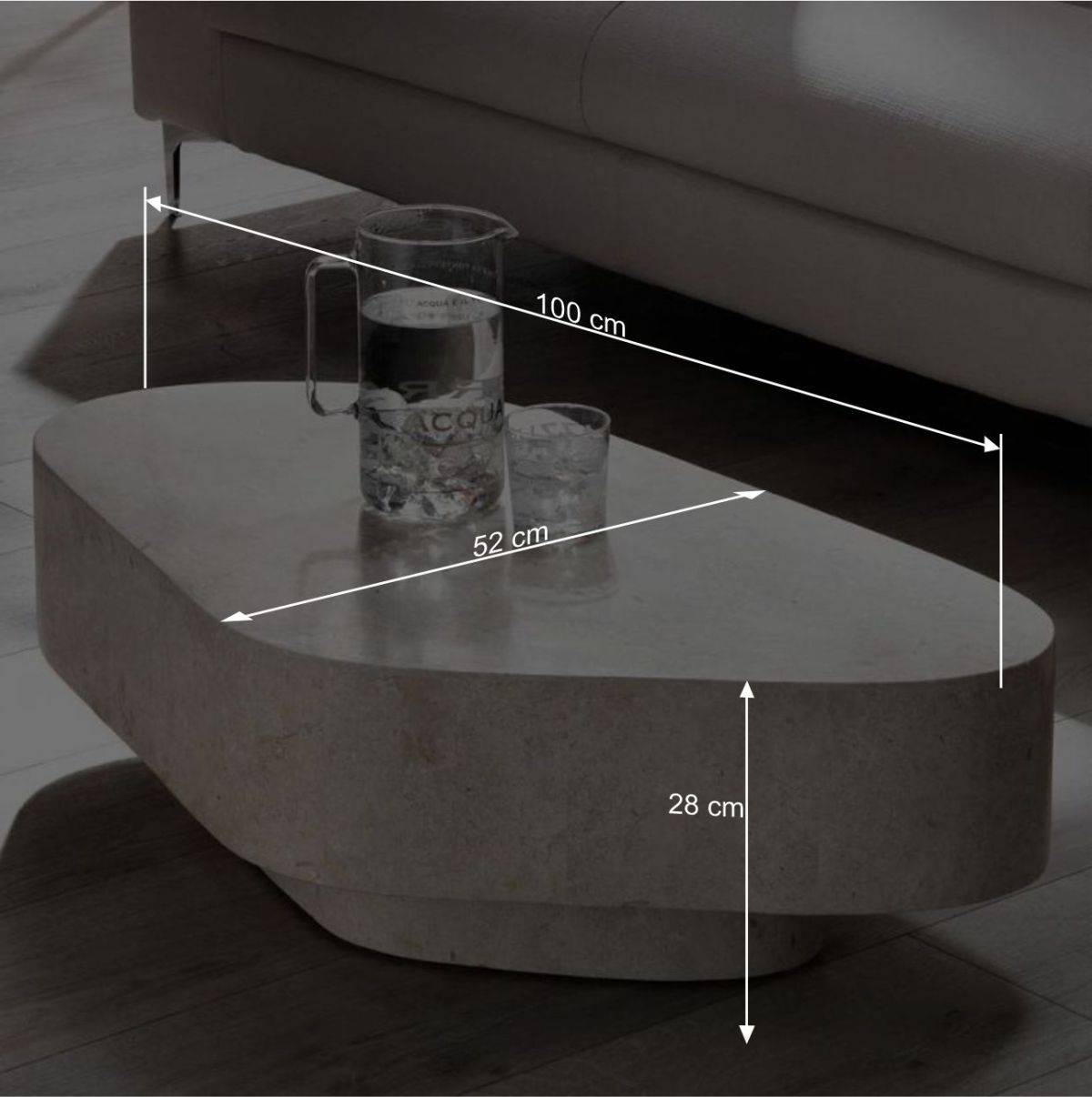 Steintisch Olivera für Wohnzimmer