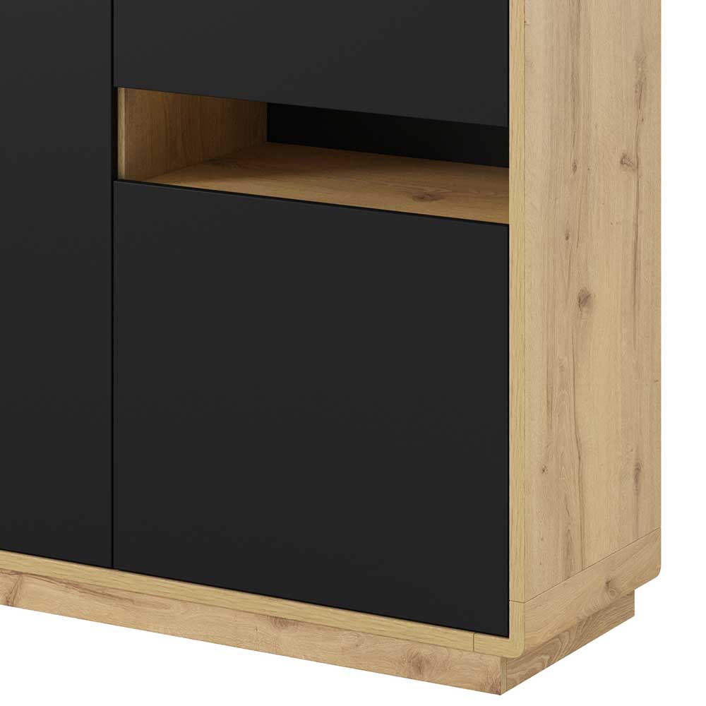 122x126x40 2-türiges Highboard mit Fach - Ilunas