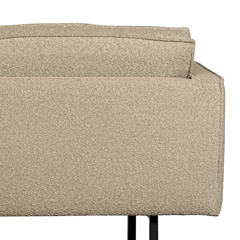 Dreisitzer Couch aus Boucle in Beige - Glamoure