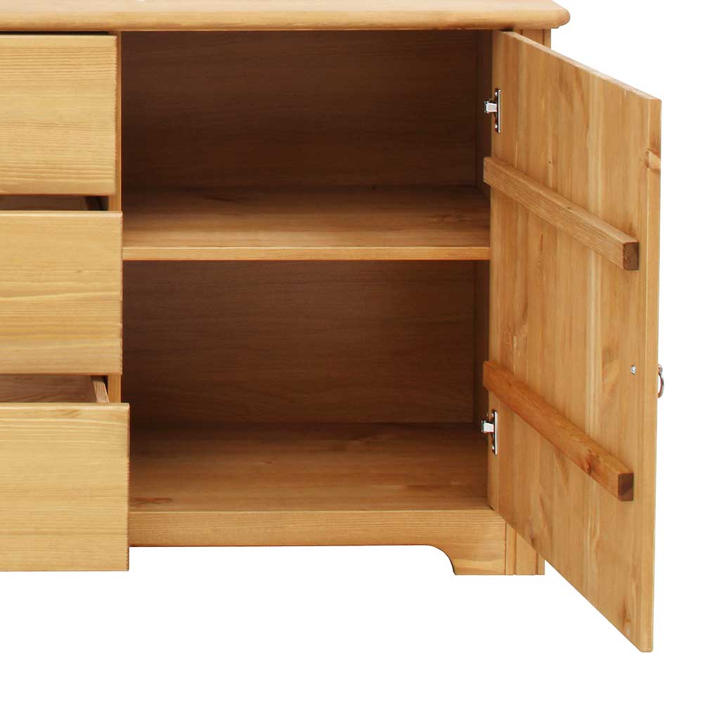 152x68x38 Holzkommode mit 3 breiten Schubladen - Imressa