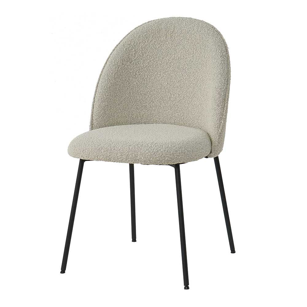 Stühle in Beigegrau mit Schwarz - Facanella (2er Set)