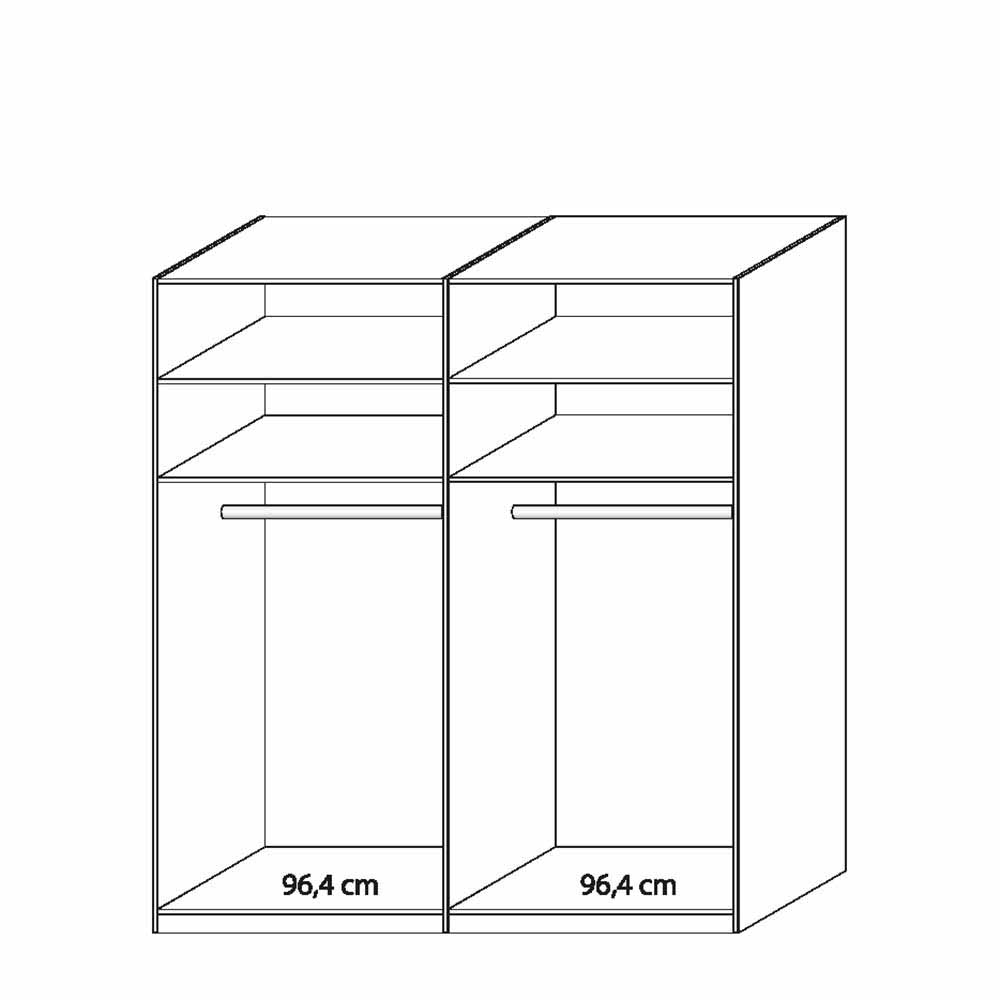 Weißes Schlafzimmerset Arneta mit Einzelbett 100x200cm (dreiteilig)