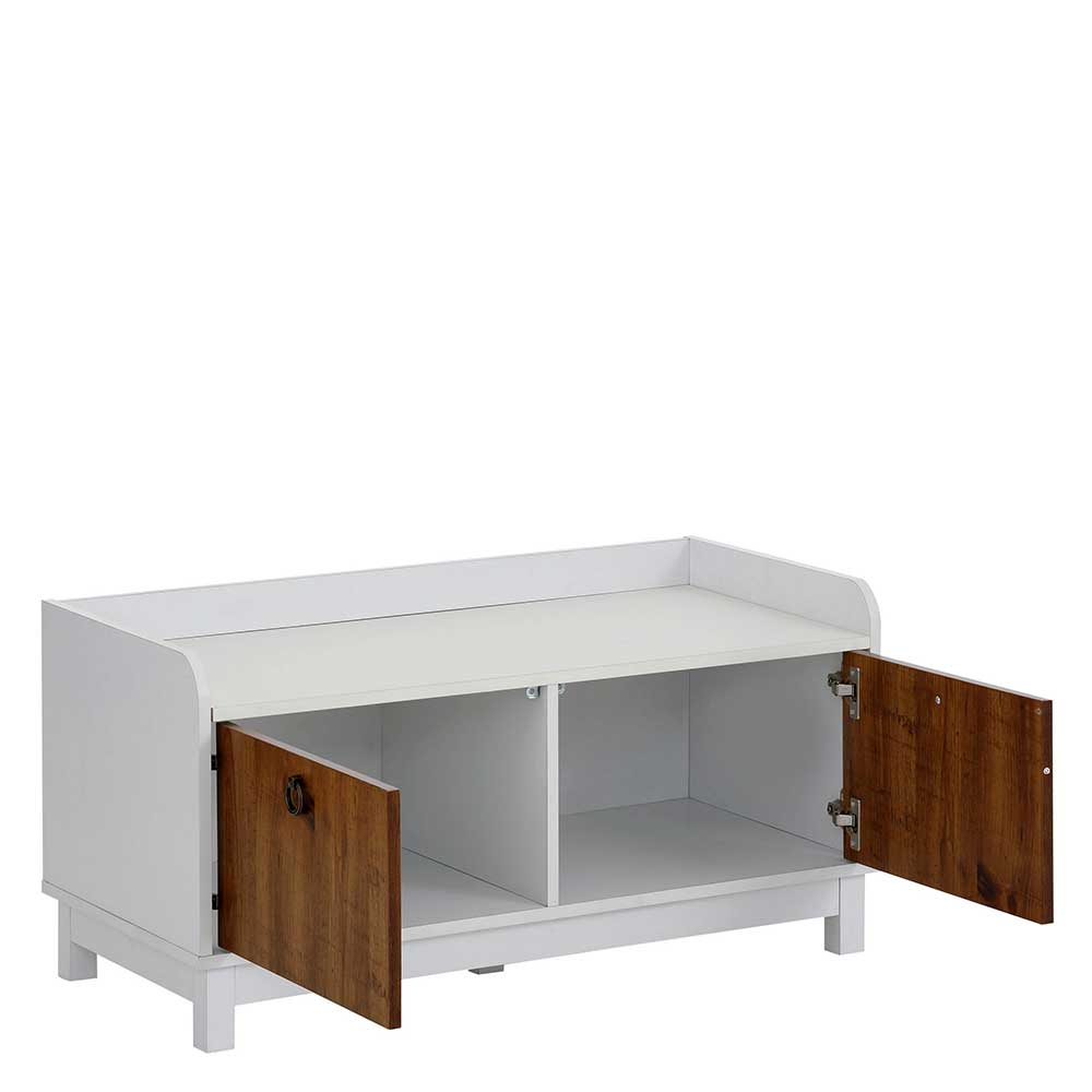 92x46x45 Landhaus Flurbank mit zwei Türen - Efalias