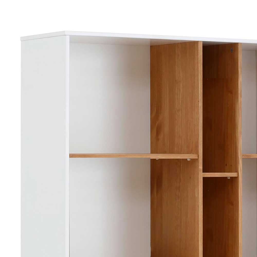 Skandi Design Regal in Weiß und Kiefer Natur - Aglio