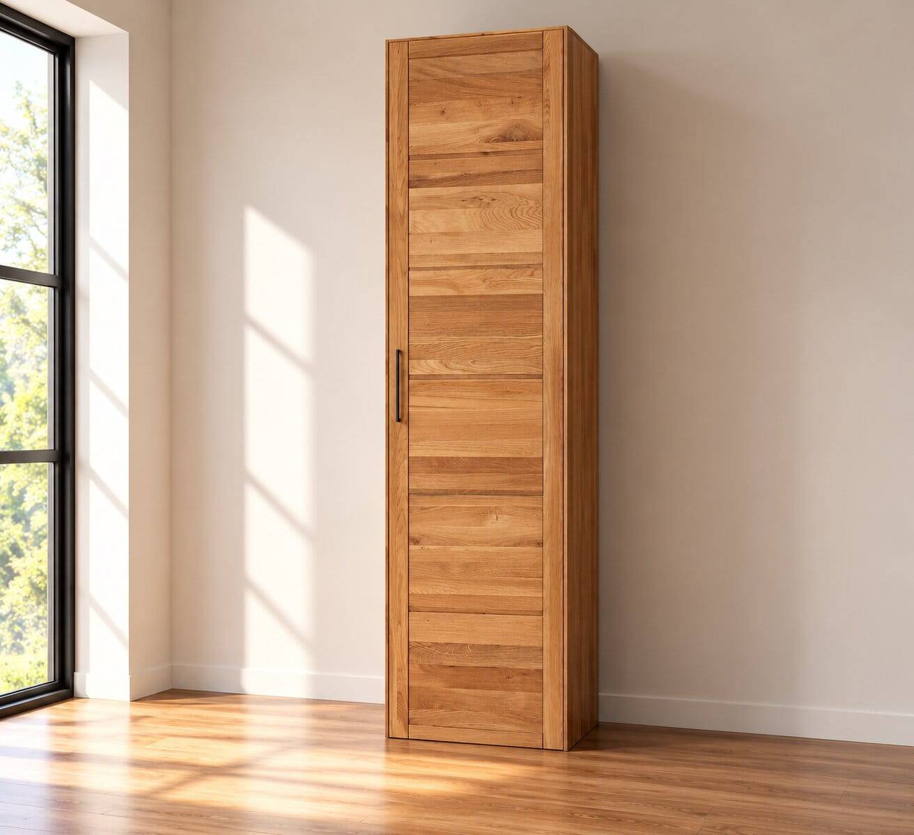 Schlafzimmerschrank eintürig aus Massivholz - Zaisan