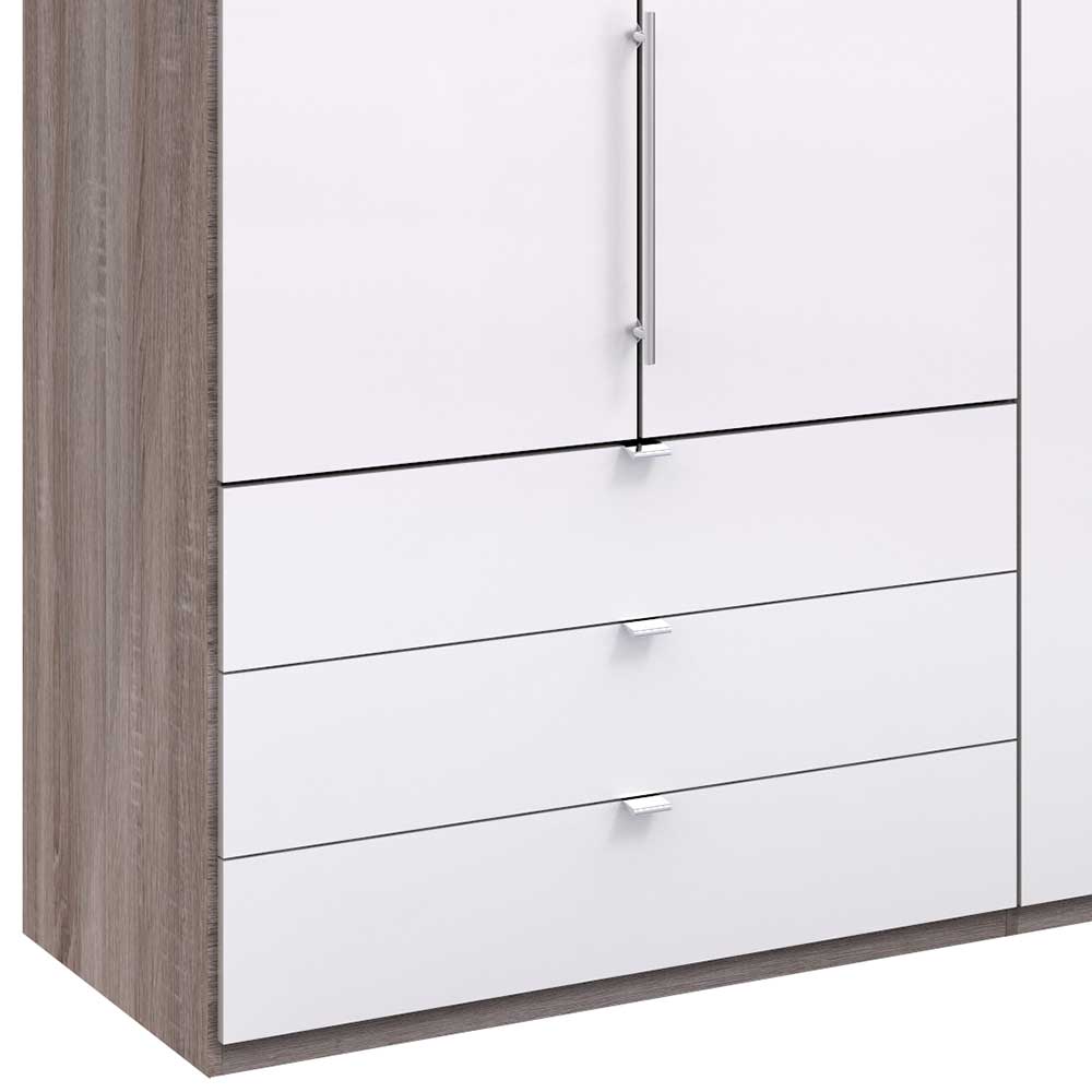 Kleiderschrank mit drei Schubladen 2-türig - Empresian