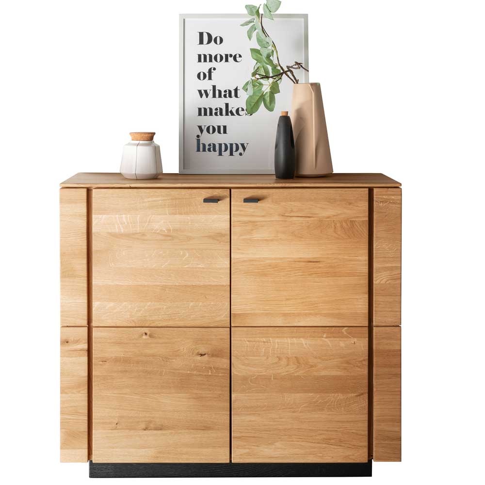 97x86x42 Massivholz Kommode mit zwei Türen - Emelyas