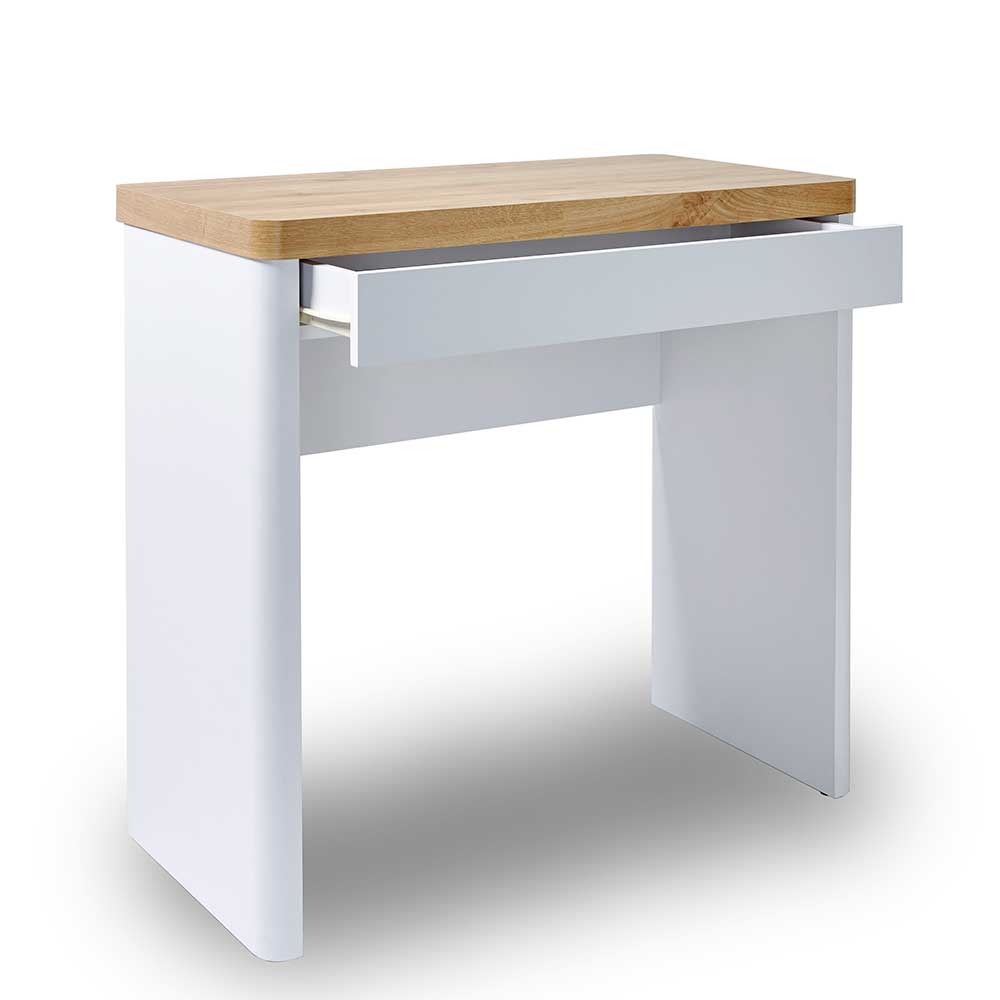 Kleiner Schreibtisch in Weiß & Eiche - Xuana
