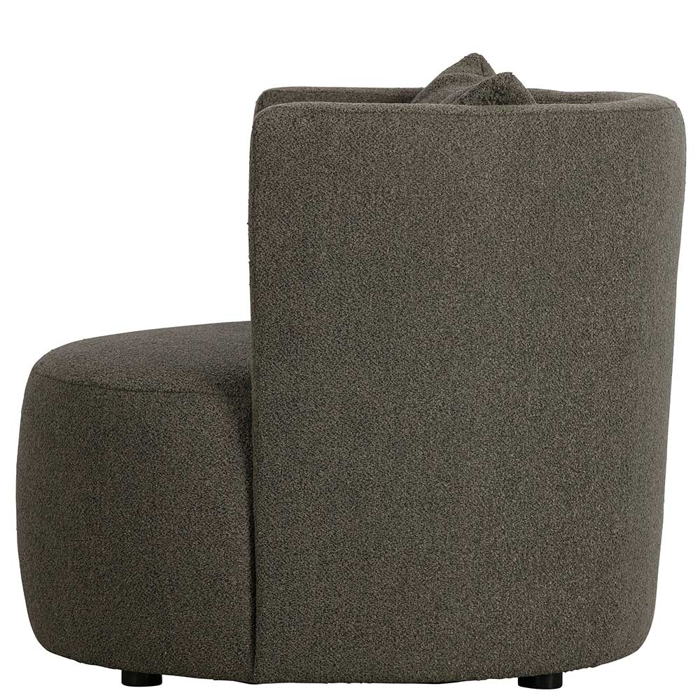 Design Lounge Sessel aus Boucle in Braun - Navino