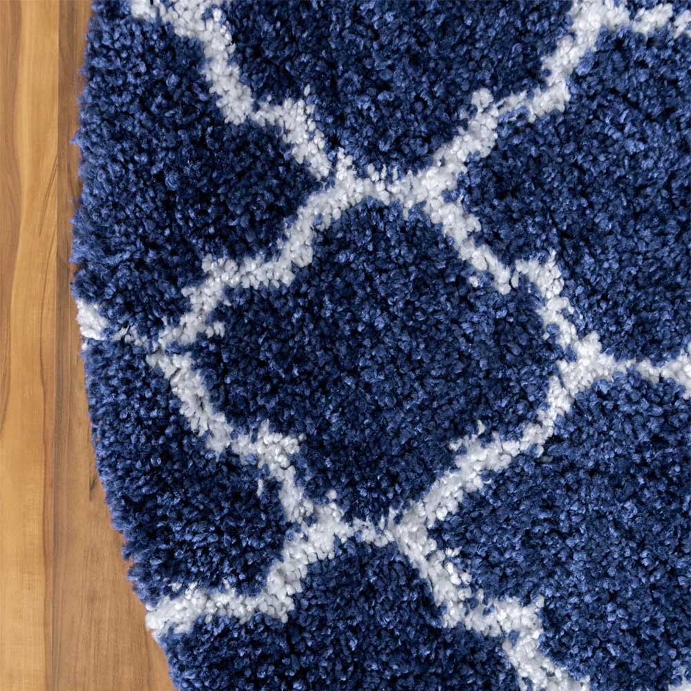 Runder Teppich mit hohem Flor 150 cm - Cranita