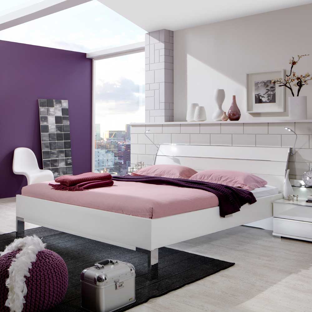 Komplett Schlafzimmer Manchester in Weiß (vierteilig)