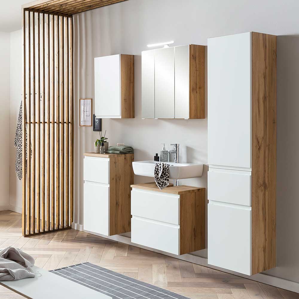 Waschbecken Unterschrank mit Klappe & Schublade - Eight