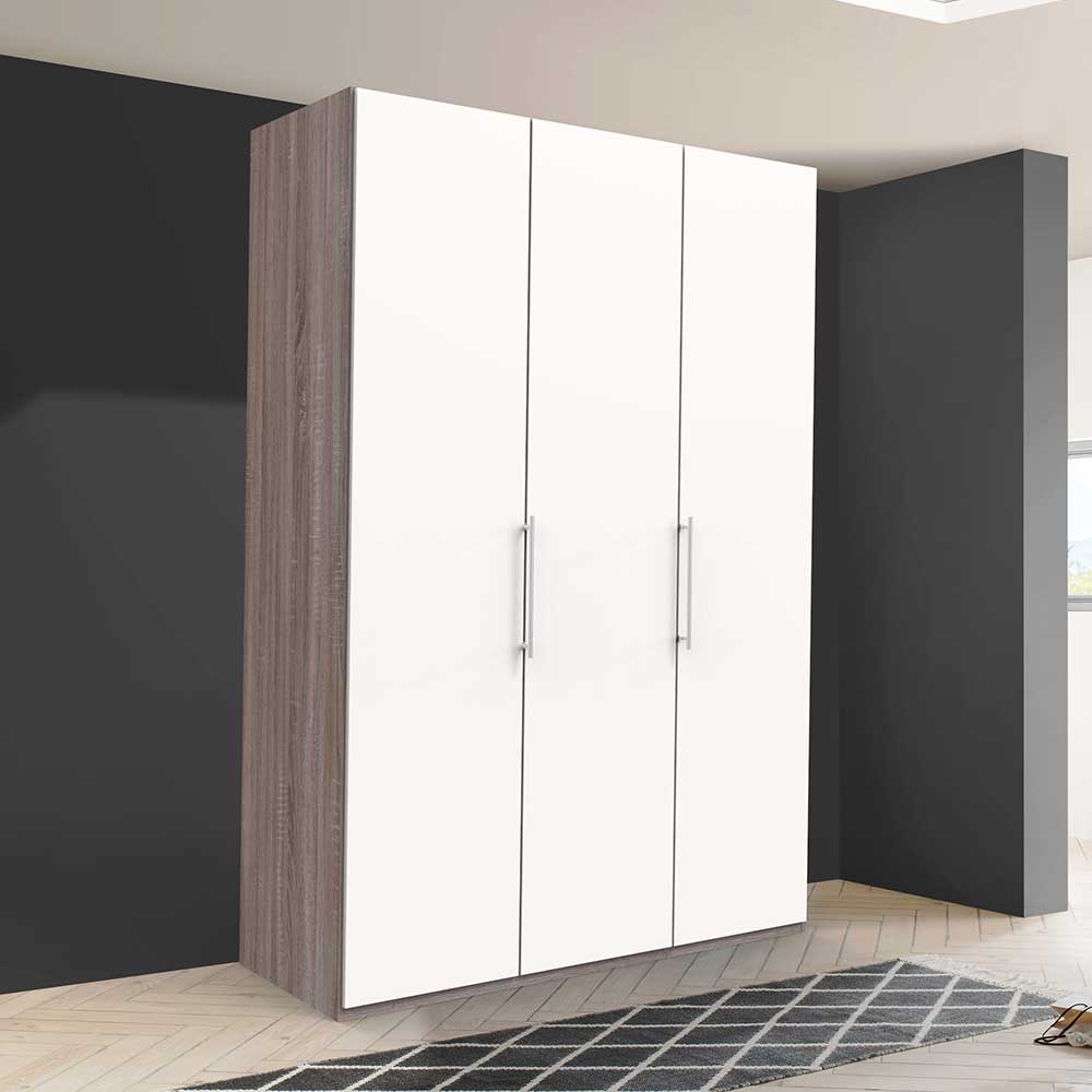 Schlafzimmer Kleiderschrank modern in Weiß - Tivierto