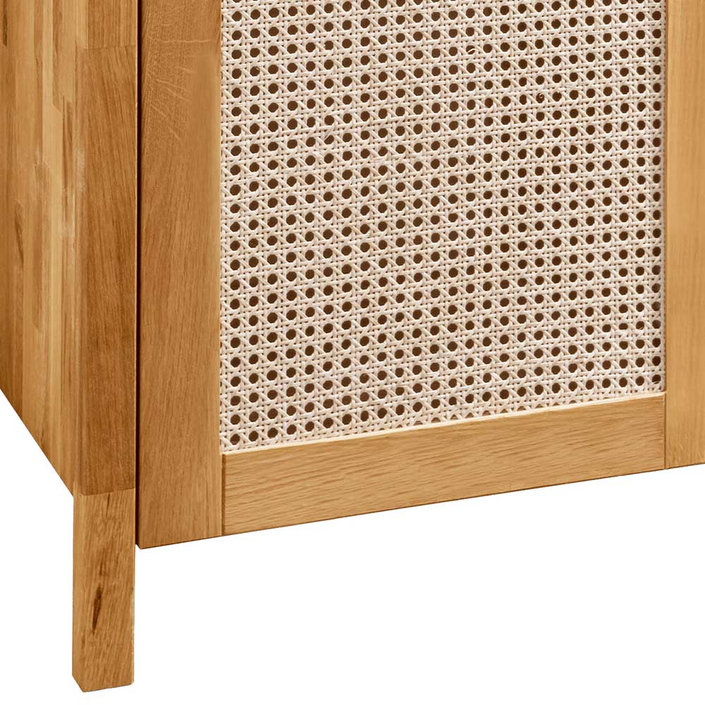 Massivholz-Schlafzimmerschrank mit Wiener Geflecht - Ambrosso