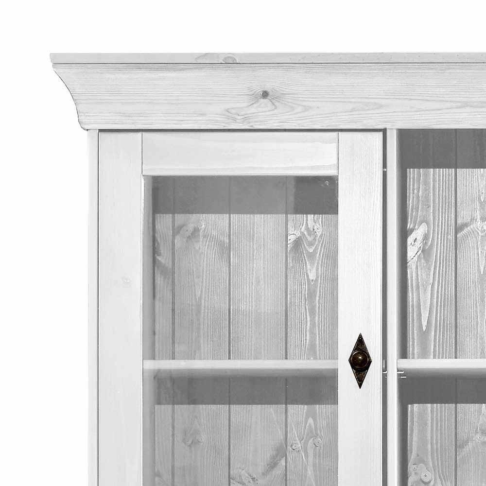 Buffetschrank Satumare in Weiß Kiefer teilmassiv