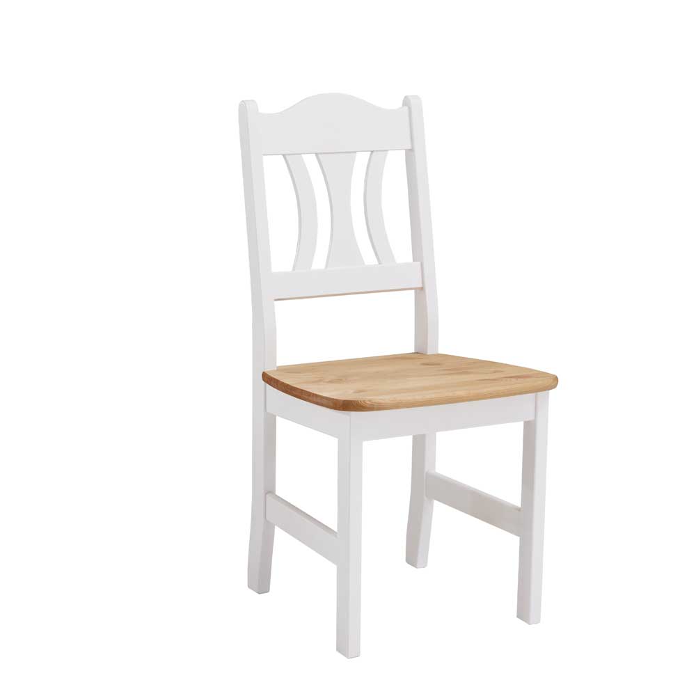 Esstisch mit Stühlen Vipe in Weiß (fünfteilig)