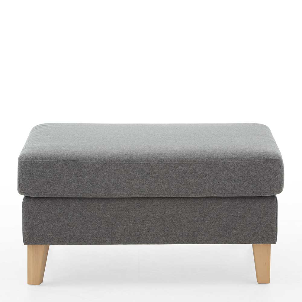 88x45x69 Polsterhocker in Grau Stoff - Lennart
