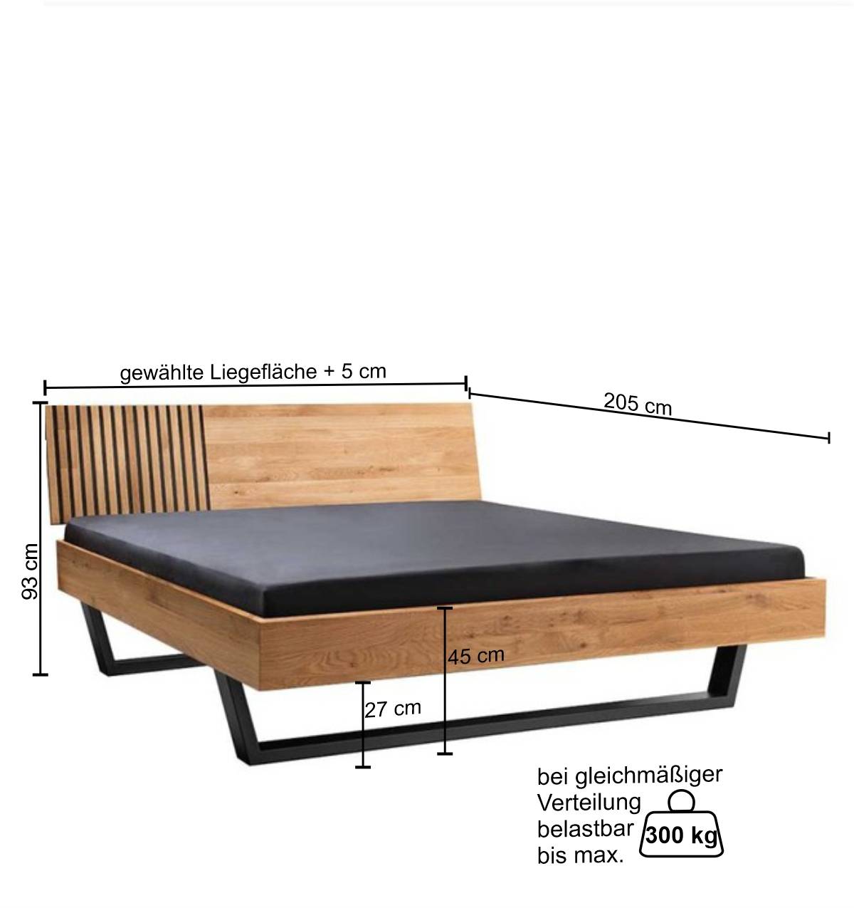 Designer Bett im Industry und Loft Stil - Manarola